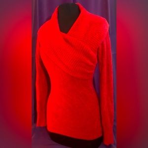 Red, luxury soft, faux wrap, Athleta sweater! Small 🎄☃️🎅🏻🤶🏻